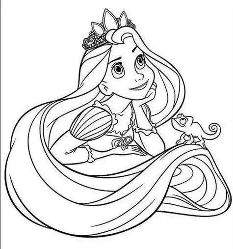 魔发传奇简笔画漂亮长发公主简笔画画法步骤教程涂颜色长发公主怎么画