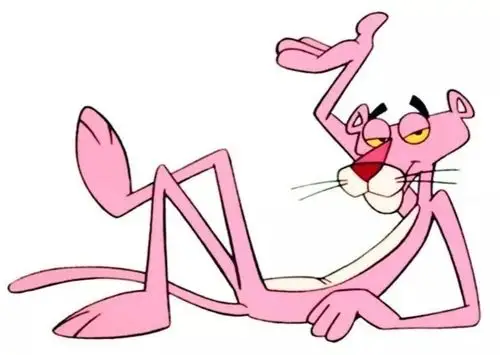 它正伸手去拿一颗粉色的钻石币面图案为家喻户晓的卡通形象"粉红豹"这