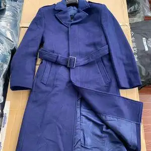 正品19新式校尉羊绒大衣妮子大衣蓝男女常服大衣长款风衣
