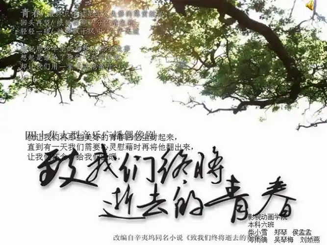 致我们终将逝去的青春ppt