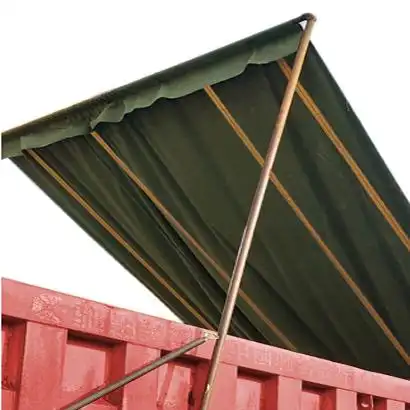 自卸车自动篷布伸缩式电动防雨布渣土车货车甩杆卷篷帆布环保顶盖