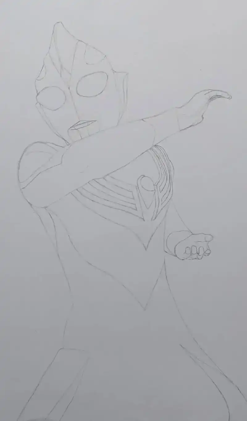 迪迦奥特曼.#素描  - 抖音