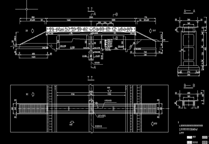 高速公路人行天桥设计图纸