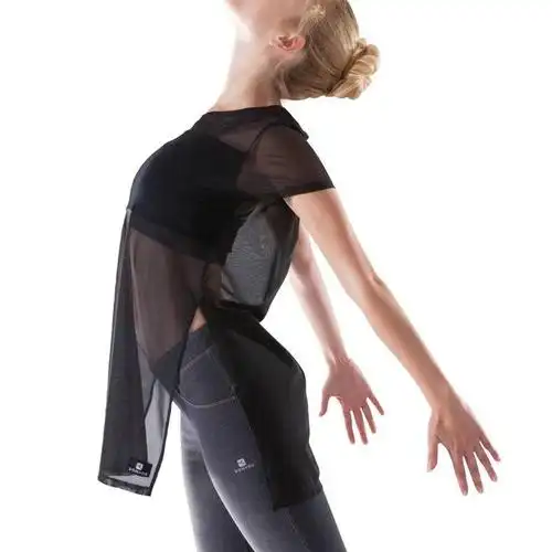 瑜伽女士长宽透明裙式舞衣 domyos