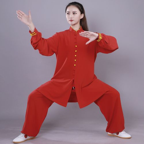 宏极太极服女春夏新款刺绣表演晨练武术太极拳太极服