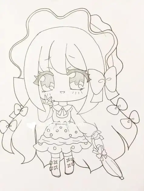 版超萌的动漫女孩简笔画q版少女简笔画q版人物简笔画女孩q版少女简笔