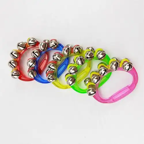 奥尔夫乐器婴幼儿园串铃塑料手铃10铃摇铃儿童音乐玩具打击乐器