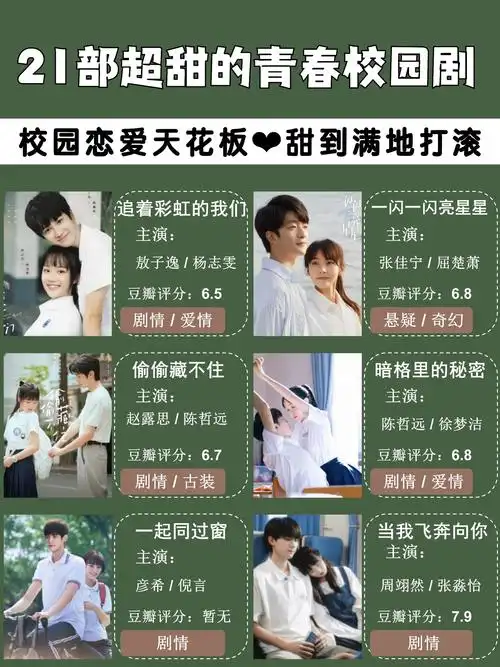 21部超甜青春校园剧!校园恋爱天花板
