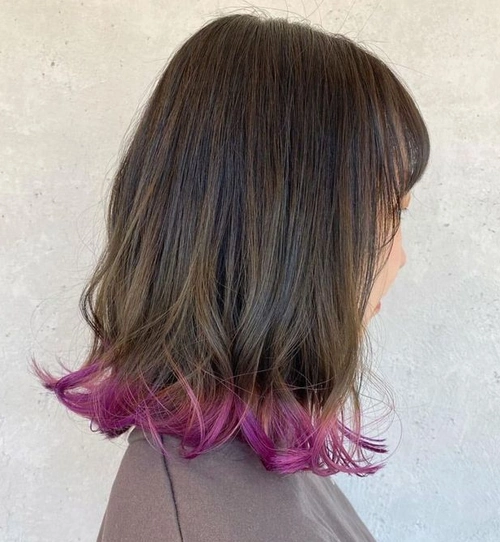 发尾染发图片大全发尾染色造型时髦抢眼