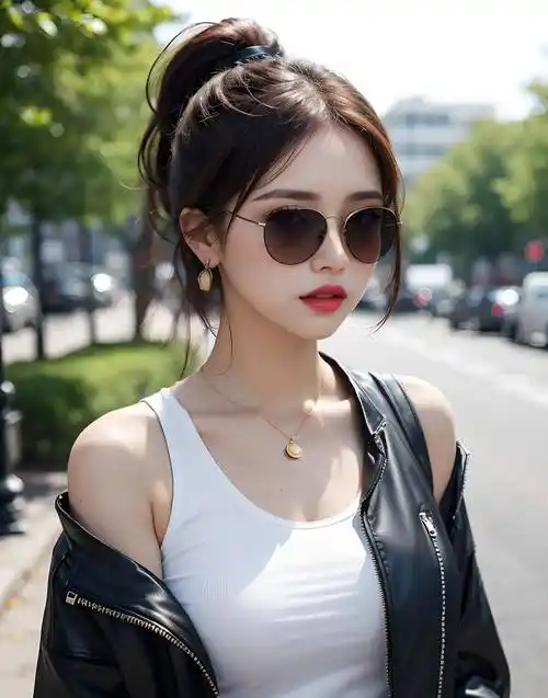 ai美妆第11期:女生戴墨镜很酷_酷酷_魅力_笑容