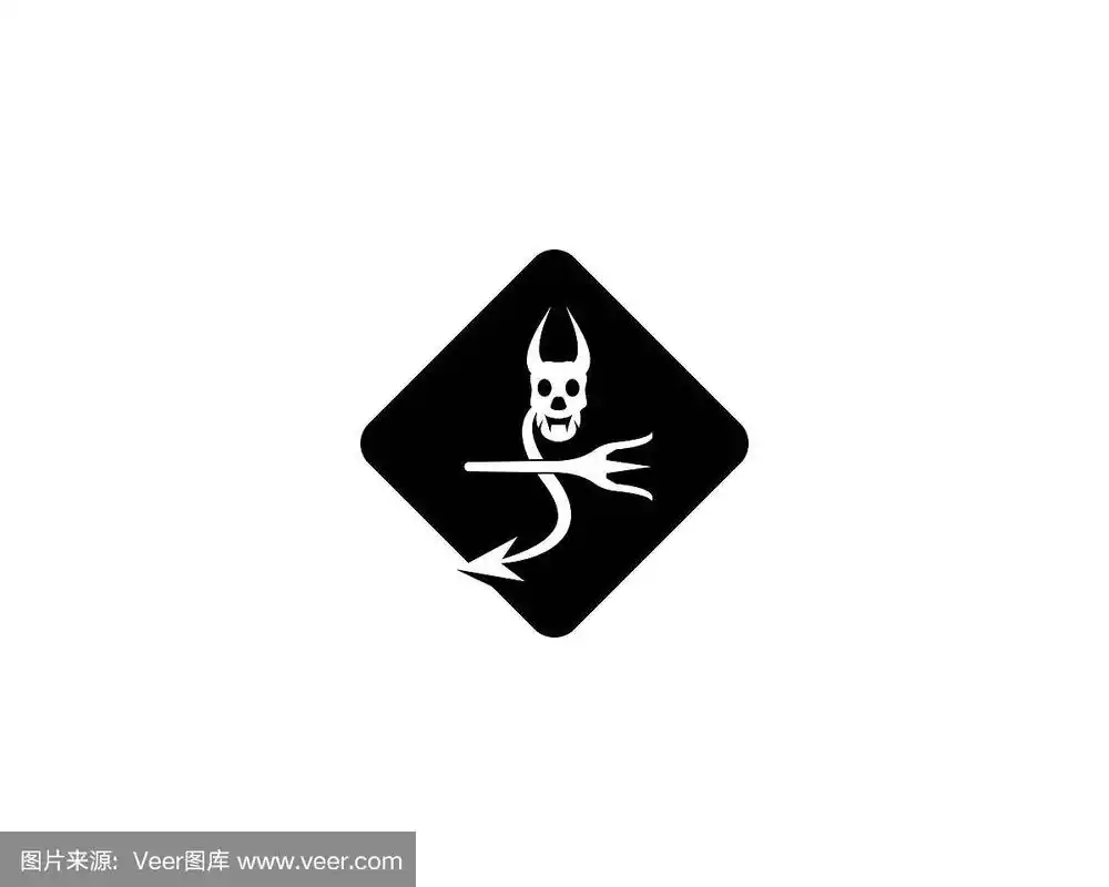 魔鬼图标和符号矢量模板插图