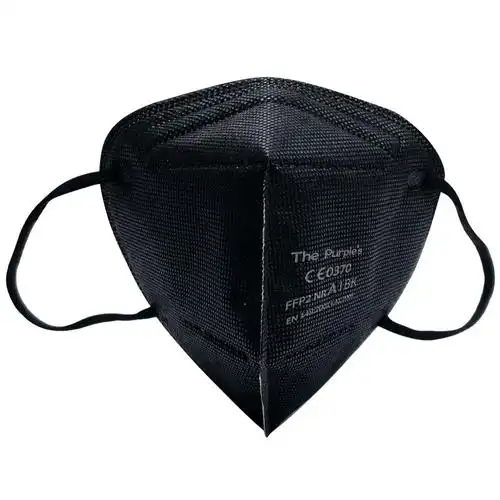 紫家a1bk ffp2黑色5层kn95防护口罩一次性折叠3d防尘立体口罩出口