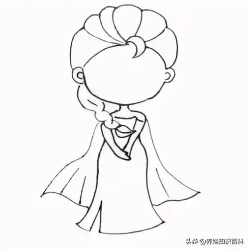 冰雪女王怎么画?爱莎公主的简笔画画法来了,教给家里的小公主哦