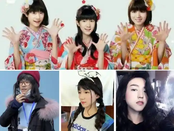 最后是我们的三小只~是不是变成了三个美少女,非常卡哇伊~易烊千玺的