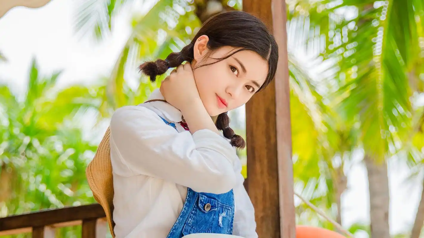 小清新文艺美女高清电脑桌面壁纸