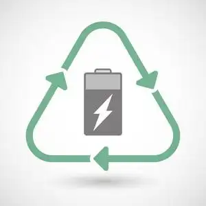 艺术线条回收电池标志图标照片