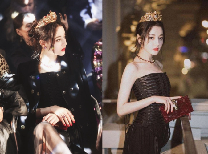 关晓彤和迪丽热巴罕见同框竟然靠着这个部位赢过迪丽热巴