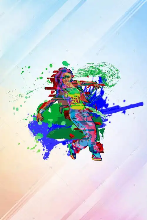 街舞背景psd分层h5背景素材