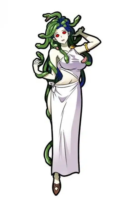 美女蛇美杜莎怎么画美杜莎简笔画画法美杜莎卡通画绘画教程变身战队