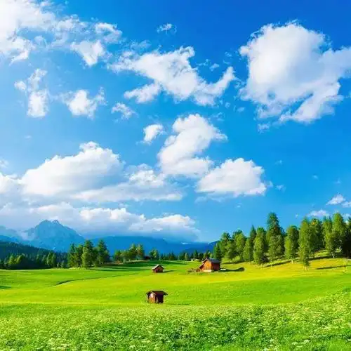 蓝天白云芳草地_微信头像风景图片_扣扣居