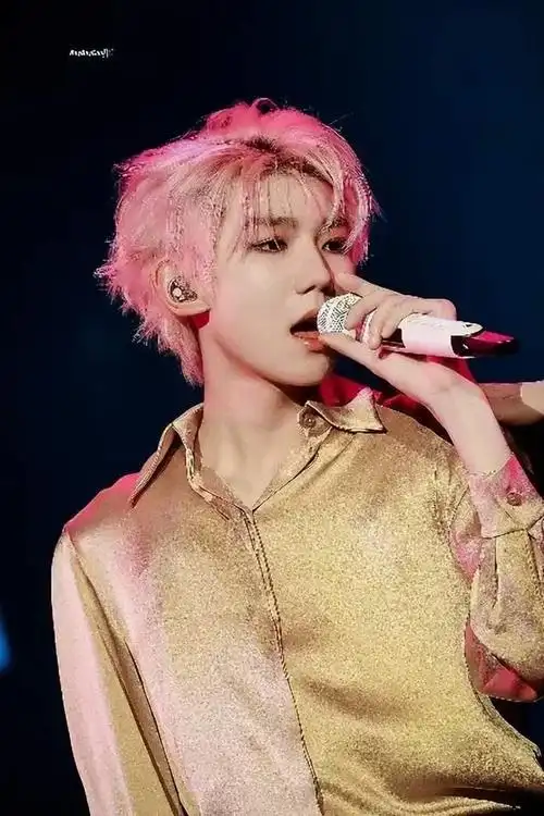 发的王源像是森林里跑出来的小精灵,那么广州场出人意料的粉发则像是