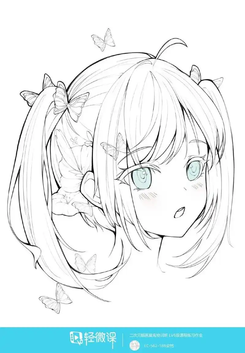 「学员作业分享」二次元插画班—同人头像线稿的分析与创作