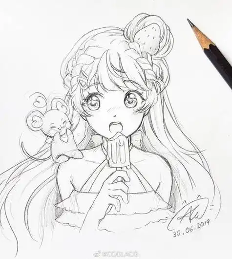 手绘女生男生长发短发转载怎样画q版漫画人物线条练习必备人物黑白