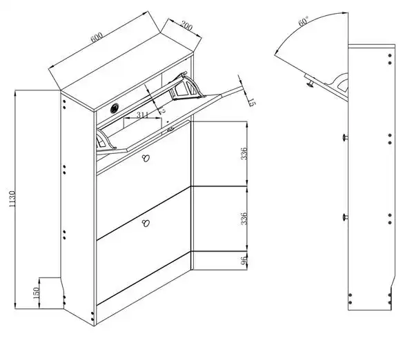 淮木超薄鞋柜简约时尚鞋柜色玄关门厅柜简约现代中式实木色大容量客厅