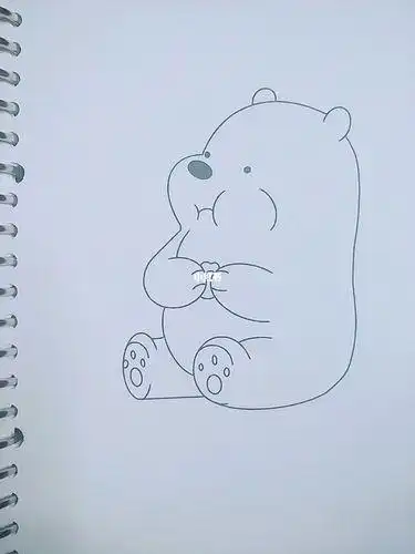 可爱简笔画分享(187)|咱们裸熊|_简笔画_夏天去哪玩_文化_绘画简笔画