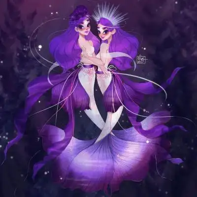 ins插画师:roytheart_ 笔下美人鱼系列的十二星座