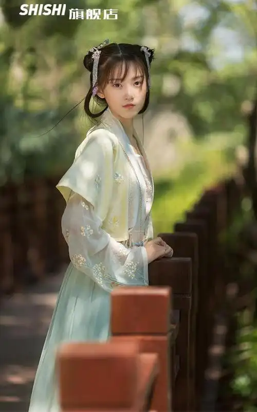 汉服 女学生汉服女成人仙气汉服 少女花谣汉服女改良齐腰半臂襦裙古装