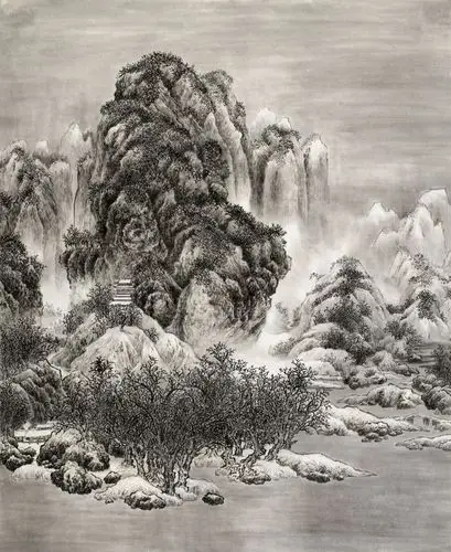 雪景寒林图(临摹)