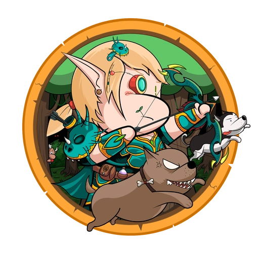 系列第二作,女血精灵猎人, 装备是萌化改色