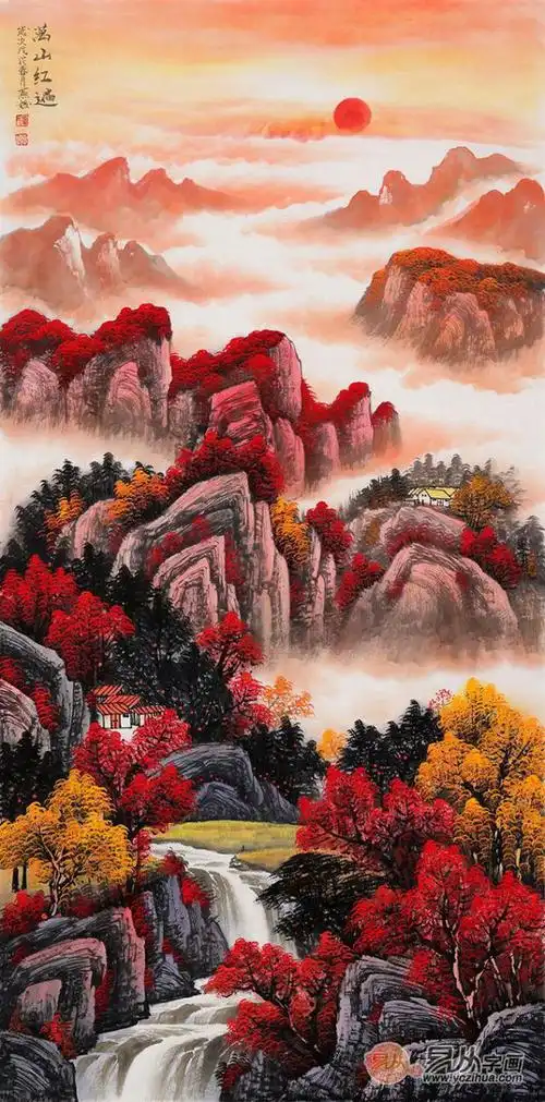 开门红运 迎福纳吉 鸿运当头系列山水画欣赏