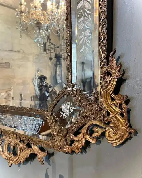 法国古董镜子的细节