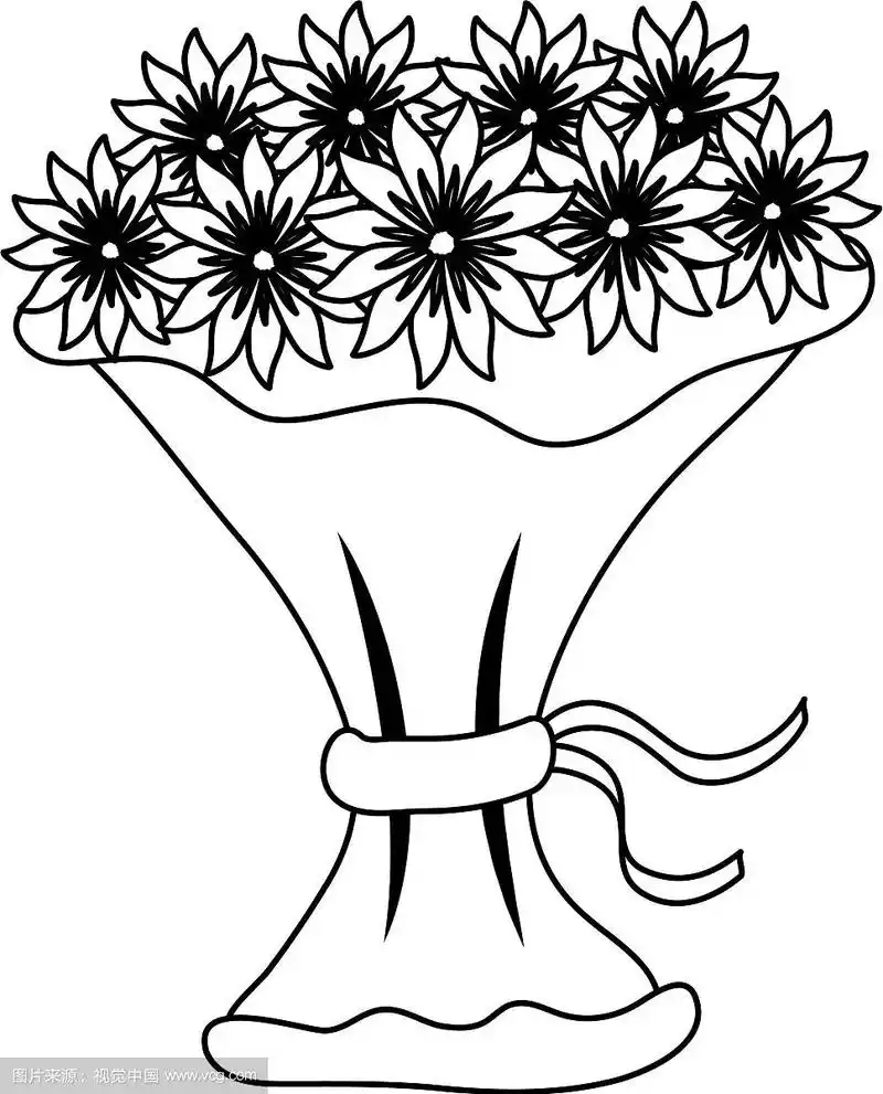 花束图片简笔画(花束图片画画方法)