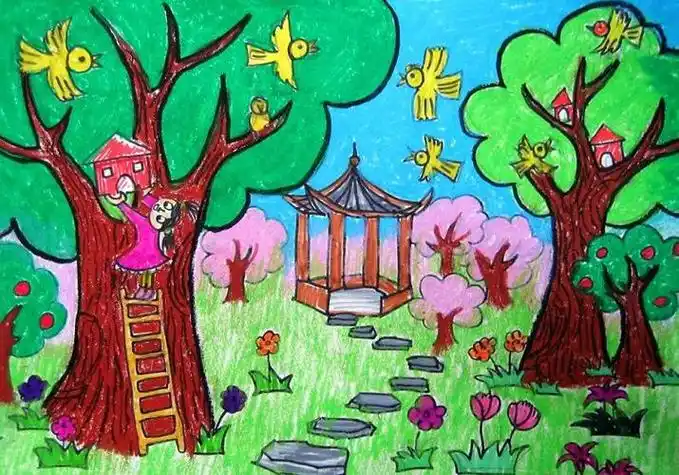 儿童水彩画图片大全六年级画画简单又漂亮六年级画画图片一等奖六年级