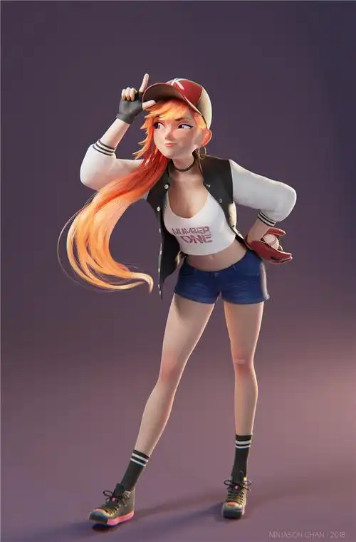 3d欧美q版人物可爱造型风格插画原画美术cg手绘学习参考临摹素材