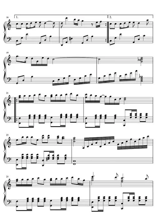 明天会更好钢琴谱