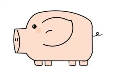 q版小猪萌图简笔画