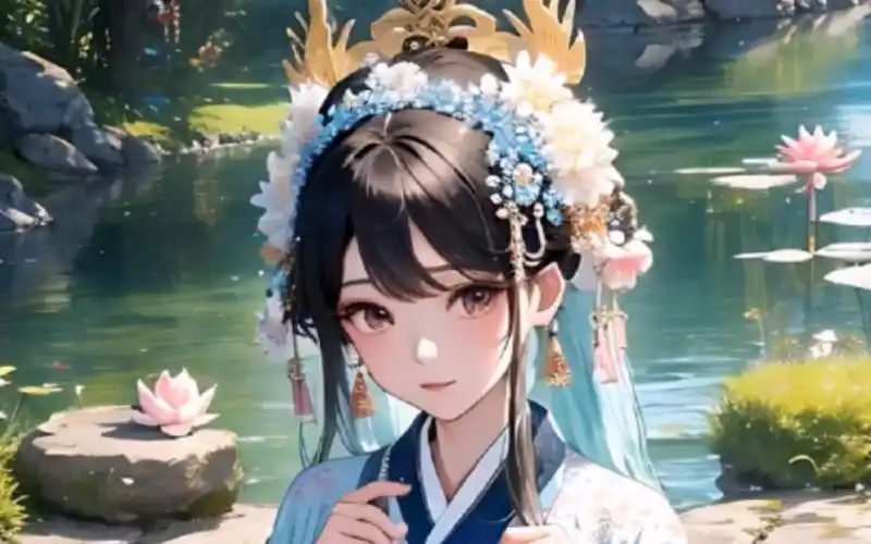 手机动态壁纸:古风动漫女孩