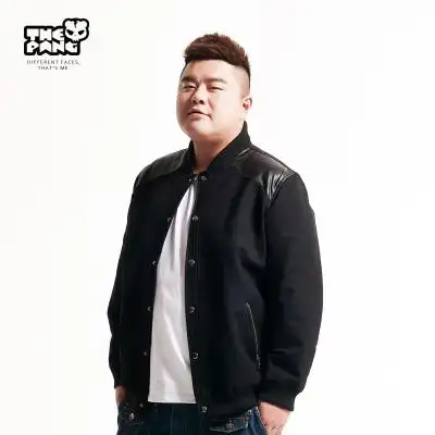 胖胖星球大码潮男装秋装加肥加大长袖休闲夹克胖子加大男士外套潮