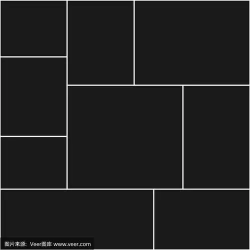 照片拼贴模板九帧照片和图片,摄影拼贴,拼图.矢量插图.