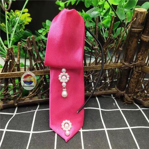 韩国新款女生发带朝鲜民族宝宝发绳韩服配饰烫金传统表演韩版头饰