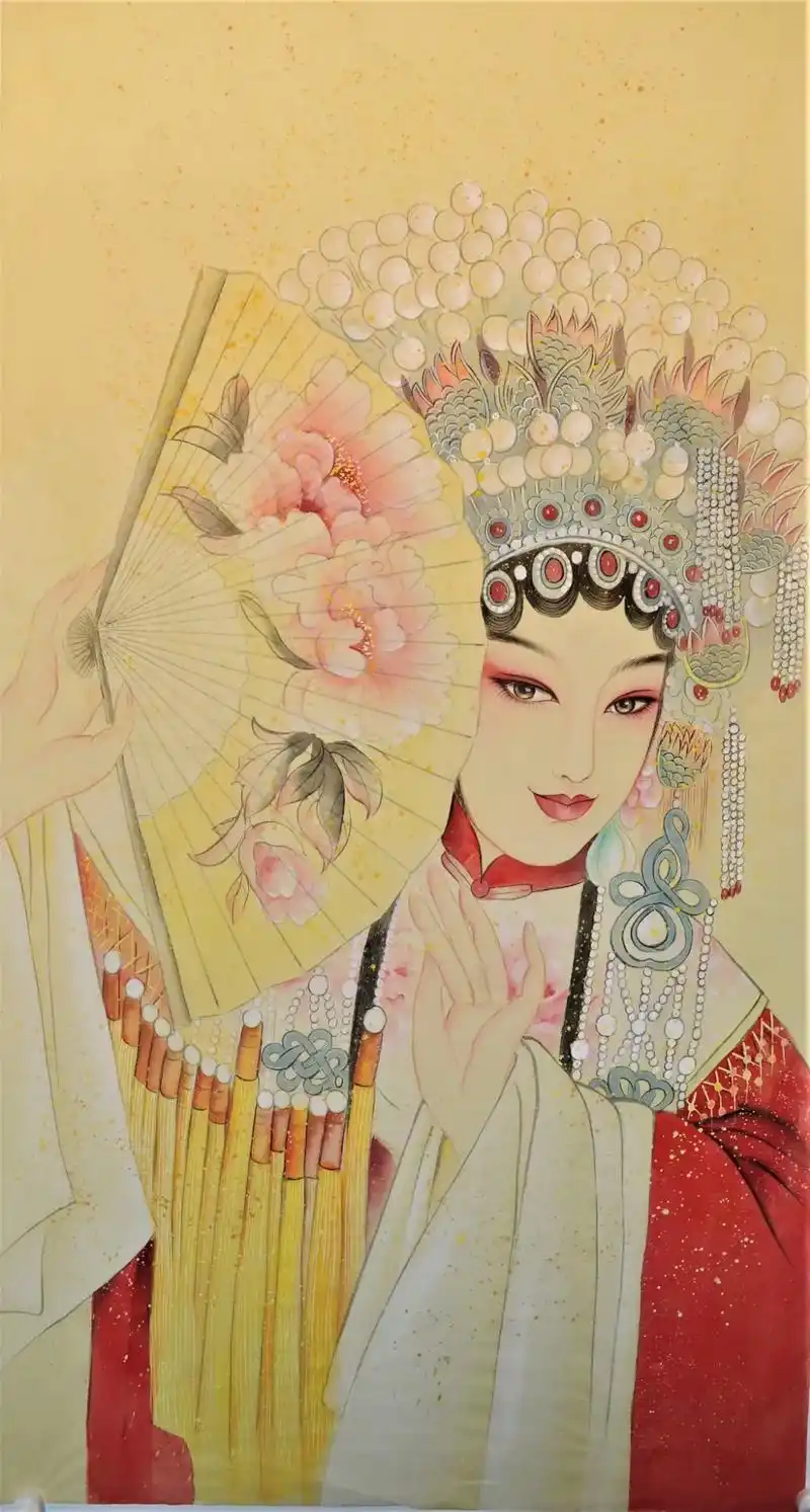 工笔京剧人物#京剧#纯手绘#工笔画#国画#字画收藏 #艺术收 - 抖音