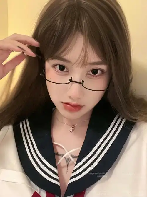 倾百瑞 网红下半框眼镜女装饰镜架无镜片眼睛御姐欲直播主播秘书眼镜