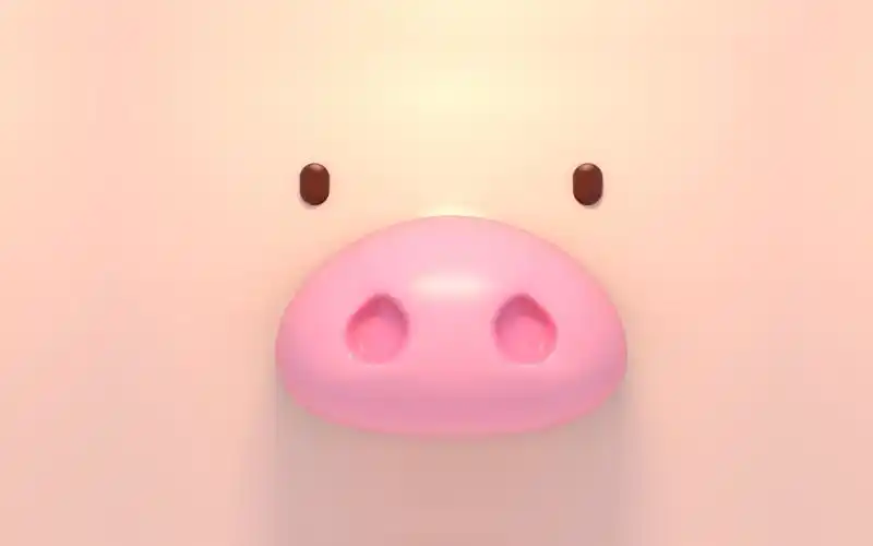 可爱的小猪简约创意设计,艺术壁纸-回车桌面