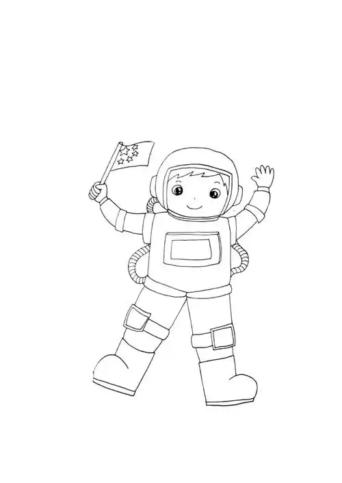 中国航天英雄怎么画