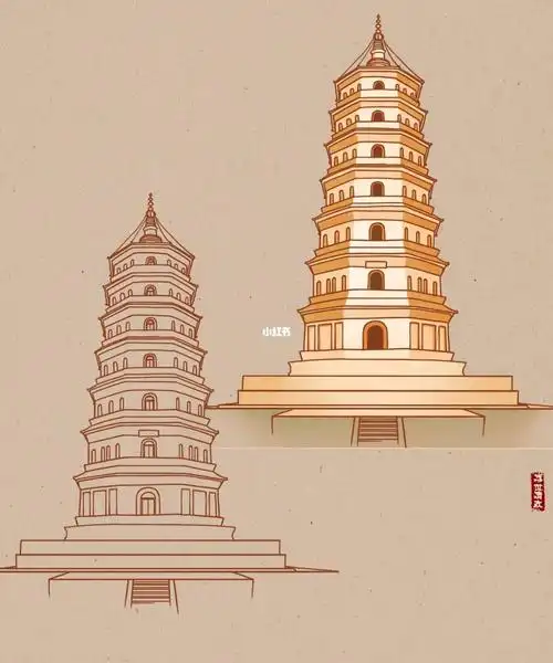 国风元素练习庆州白塔