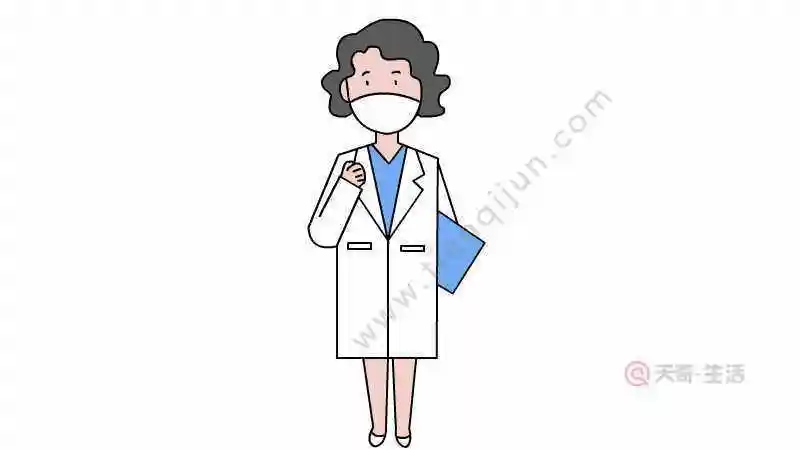 卡通人物戴口罩医生简笔画